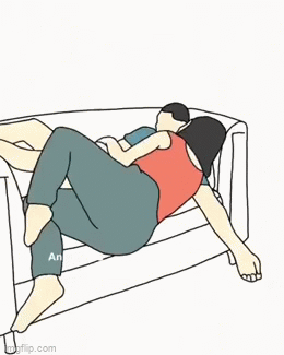 Girl in an embrace