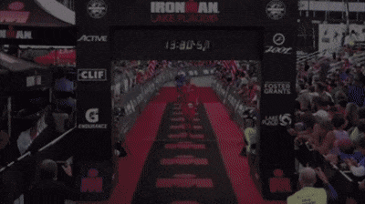 Athlete and end of race