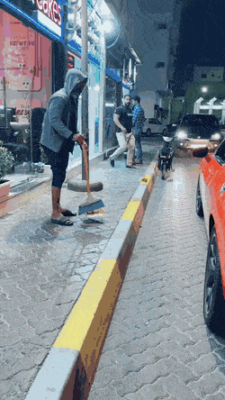 Throwing garbage out of car