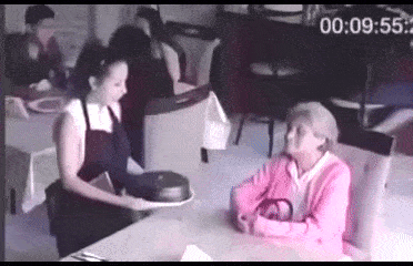 Grandma celebrates her birthday alone