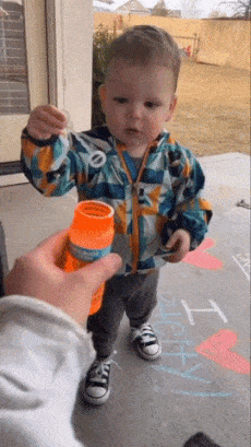 Boy eats bubble soap