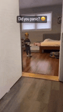 Boy brings coffee to mother
