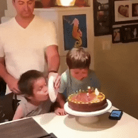 Boy cake and candles