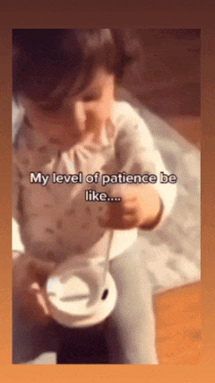 Little girl puts straw in class