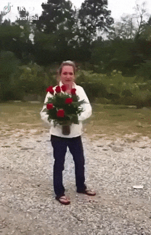 Girl with roses