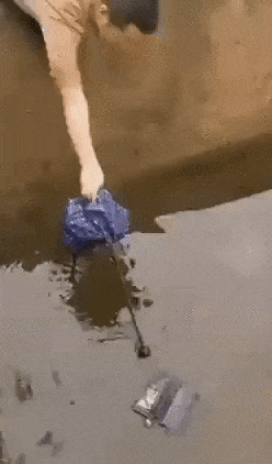 Grabbing phone with an umbrella