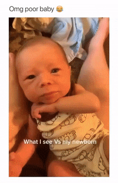 How baby sees mother