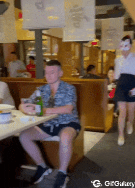 Waitress opens beer