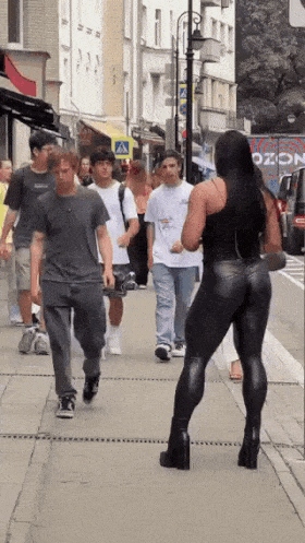 Dangerous girl handing out flyers