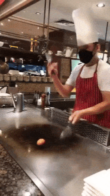 Chef and baked egg