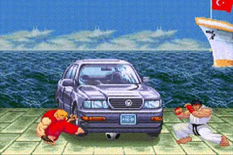 Ball under car parody