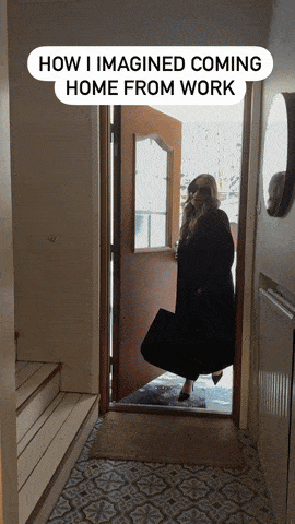 Mother comes home from work