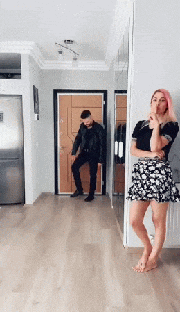 Guy comes home and girl