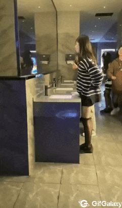 Men toilet and mirror