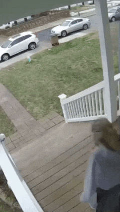 Fall down a slippery step
