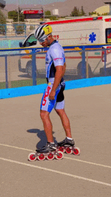 Fall from roller skates