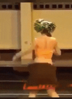 Dog and girl shaking