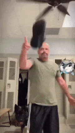Dog and its super owner
