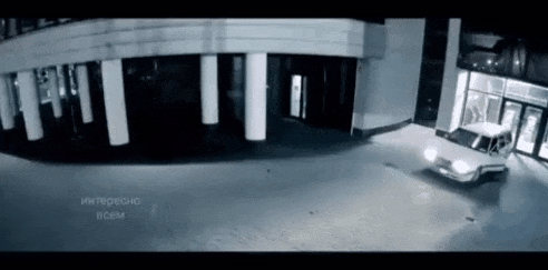ATM robber with a car