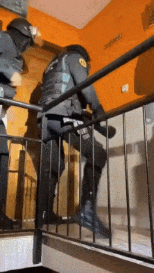 Police open door