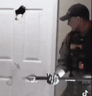 Police neck and middle finger