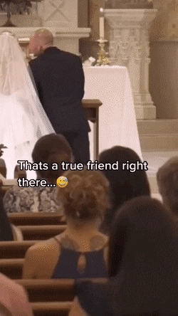 Friend at wedding