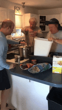 Chef and crabs
