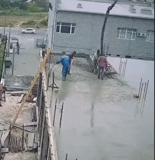 Demolition of slab on building