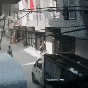 Jump into truck