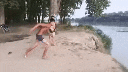 Jump into the water