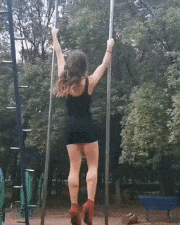 Strong girl exercise