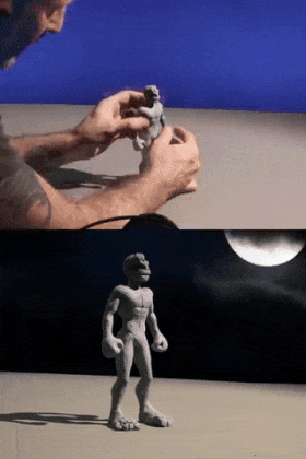 Stop motion clay man