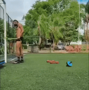 Training on the football field