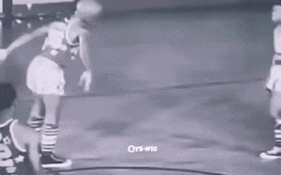 Trick with basketball ball