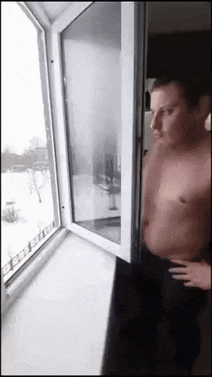Closing doors with stomach