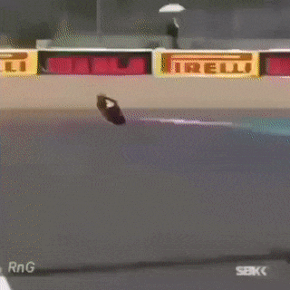 Confused motorcyclist stops