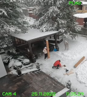 Wife helps husband