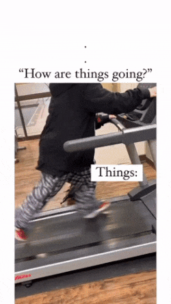 Woman on treadmill