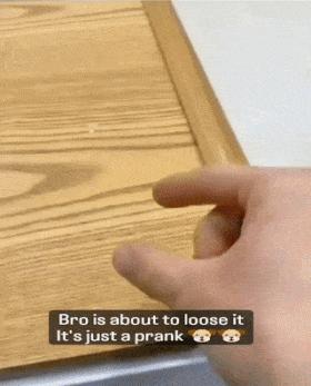 Dog and prank with food