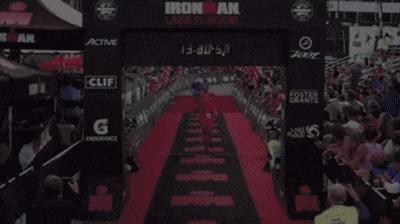 Athlete and end of race
