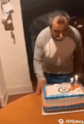 Baby and head in cake