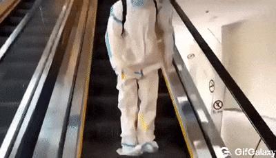 Escalator disinfection