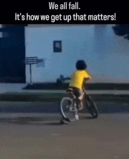 Boy falls and dances