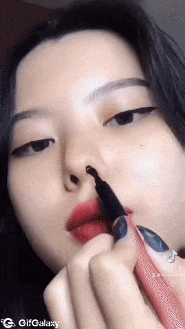 Girl makeup nostrils