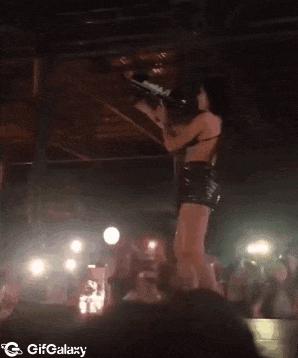 Girl with confetti gun