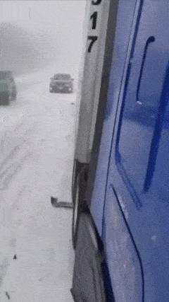 Chain collision on road