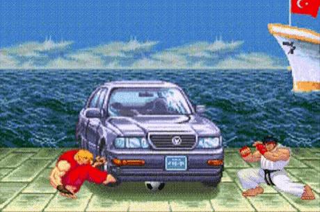 Ball under car parody