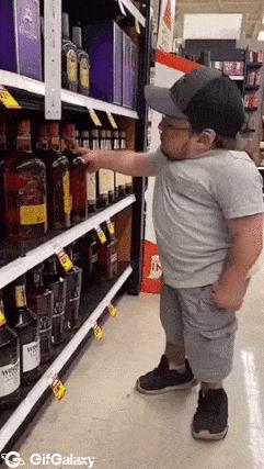 Short guy and bottle