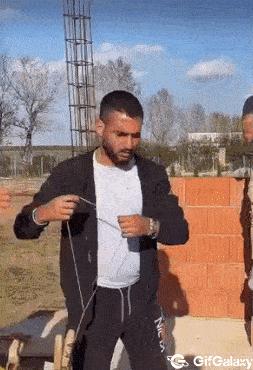 Awarding of medals on construction site