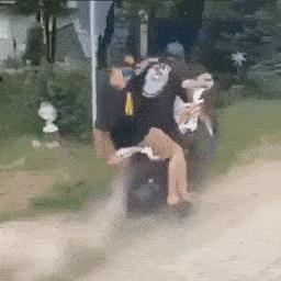 Fall from motorcycle